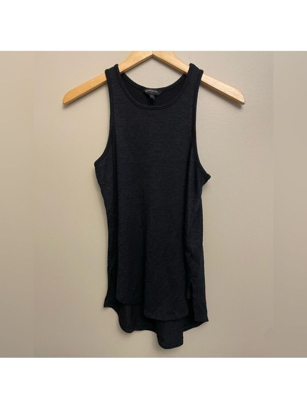 Banana Republic High Low Hem Tank Black XS